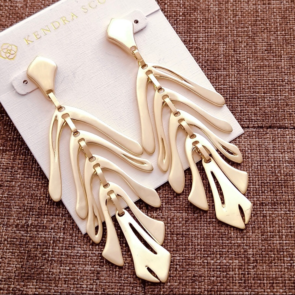 Kendra Scott Luca Statement Earrings In Gold